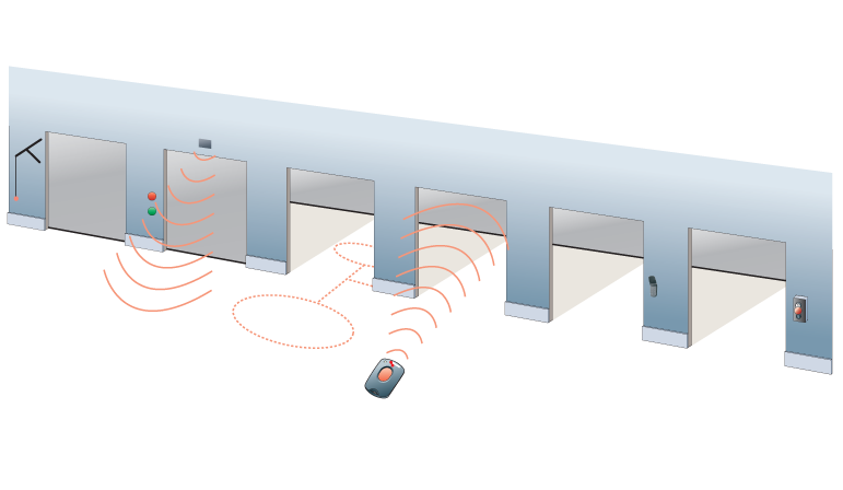 Electrical operation 4000 Sprint highspeed door Invisible background Electrical operation 4000 Sprint highspeed door Invisible background