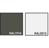 Garage door color options RAL7016 and RAL9010